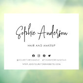 Autocollant Pour Fenêtre Ajouter un nom Script moderne médias sociaux coule (Feuille 3)