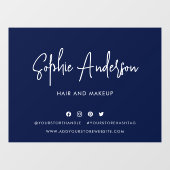 Autocollant Pour Fenêtre Ajouter un nom Script moderne médias sociaux coule (Feuille)