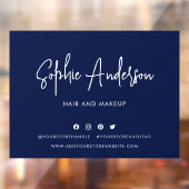 Autocollant Pour Fenêtre Ajouter un nom Script moderne médias sociaux coule (Feuille 2)