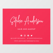 Autocollant Pour Fenêtre Ajouter un nom Script moderne médias sociaux coule (Feuille)