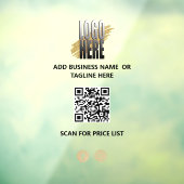Autocollant Pour Fenêtre Ajouter votre logo QR Code Professionnel (Feuille 3)