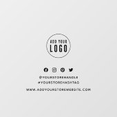 Autocollant Pour Fenêtre Ajouter votre logo Social Media Branding Marketing (Feuille)