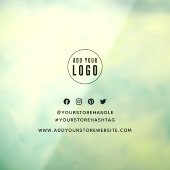 Autocollant Pour Fenêtre Ajouter votre logo Social Media Branding Marketing (Feuille 3)