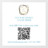 Autocollant Pour Fenêtre Ajouter votre QR Code Promotionnel Entreprise Turq (Feuille)