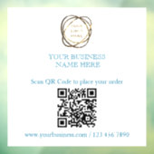 Autocollant Pour Fenêtre Ajouter votre QR Code Promotionnel Entreprise Turq (Feuille 3)