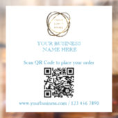 Autocollant Pour Fenêtre Ajouter votre QR Code Promotionnel Entreprise Turq (Feuille 2)