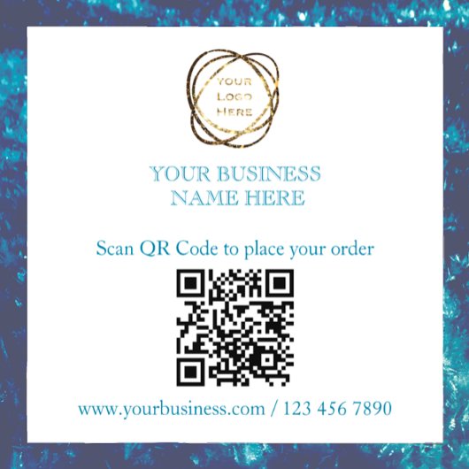 Autocollant Pour Fenêtre Ajouter votre QR Code Promotionnel Entreprise Turq