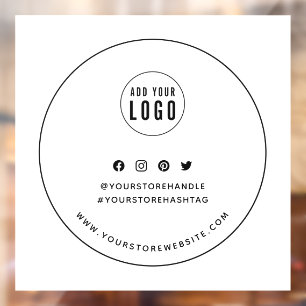 Autocollant Pour Fenêtre Ajoutez votre logo avec une bordure noire pour la 
