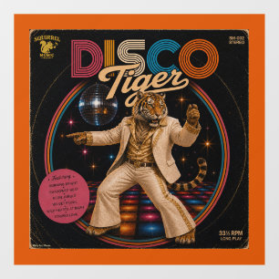 Autocollant Pour Fenêtre Album Disco Tigre