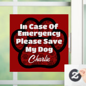 Autocollant Pour Fenêtre Alerte de sécurité des animaux de compagnie ICE Em (Maison)