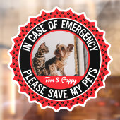 Autocollant Pour Fenêtre Alerte de sécurité pour animaux domestiques multip (Feuille 2)