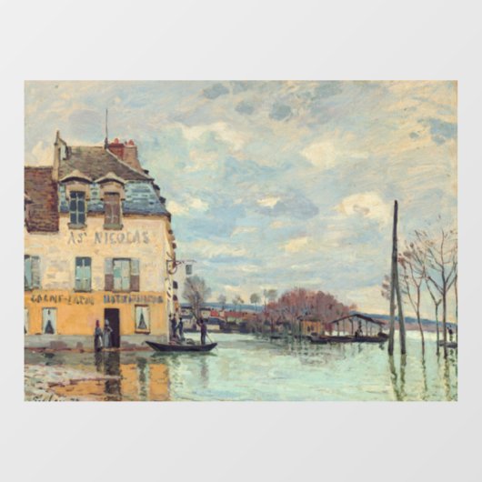 Autocollant Pour Fenêtre Alfred Sisley - Inondation à Port-Marly 1872 (Feuille)