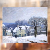 Autocollant Pour Fenêtre Alfred Sisley - Place Chenil à Marly, Effet Neige (Feuille 2)