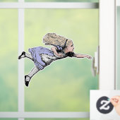 Autocollant Pour Fenêtre Alice volante au pays des merveilles (Maison)