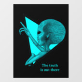 Autocollant Pour Fenêtre Alien gris, la vérité est là (Feuille)