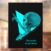 Autocollant Pour Fenêtre Alien gris, la vérité est là (Feuille 2)