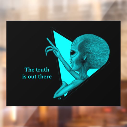 Autocollant Pour Fenêtre Alien gris, la vérité est là (Feuille 2)