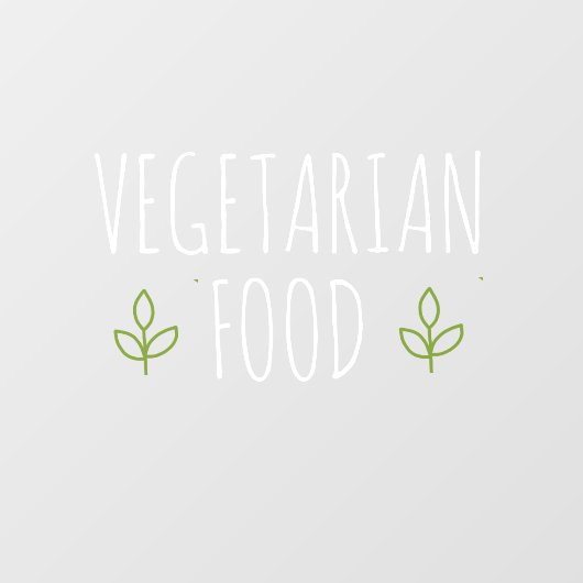 Autocollant Pour Fenêtre Alimentation végétarienne moderne Alimentation sai (Feuille)