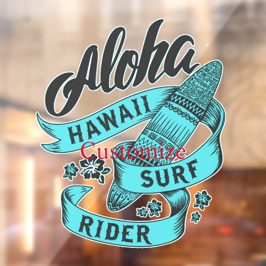 Autocollant Pour Fenêtre Aloha Hawaii Surf Rider Thunder_Cove (Feuille 2)
