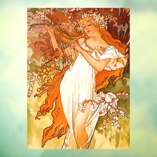 Autocollant Pour Fenêtre Alphonse Mucha Spring (Feuille 3)