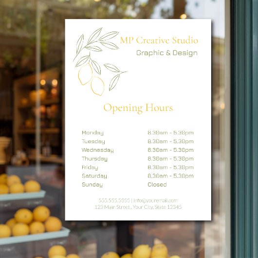 Autocollant Pour Fenêtre Amalfi Lemon Chic