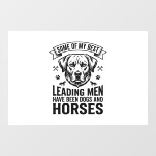 Autocollant Pour Fenêtre Amateur de chien cheval vintage conception hommes 