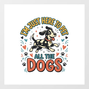 Autocollant Pour Fenêtre Amateur de chien drôle Vintage pour tous les chien