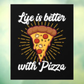 Autocollant Pour Fenêtre Amateurs de pizza cool Vendeurs d'affaires (Feuille 3)