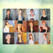 Autocollant Pour Fenêtre Amedeo Modigliani - Collage de chefs-d'oeuvre (Feuille 3)