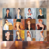 Autocollant Pour Fenêtre Amedeo Modigliani - Collage de chefs-d'oeuvre (Feuille 2)