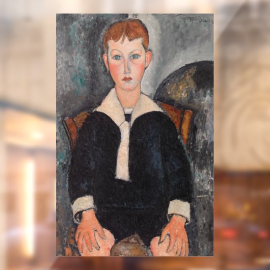Autocollant Pour Fenêtre Amedeo Modigliani - Garçon en Sailor (Feuille 2)