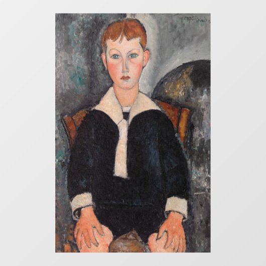 Autocollant Pour Fenêtre Amedeo Modigliani - Garçon en Sailor (Feuille)