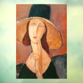 Autocollant Pour Fenêtre Amedeo Modigliani - Jeanne Hebuterne en grand Casq (Feuille 3)