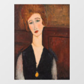 Autocollant Pour Fenêtre Amedeo Modigliani - Portrait d'une femme (Feuille)
