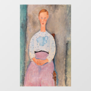 Autocollant Pour Fenêtre Amedeo Modigliani - Une fille avec une blouse Polk