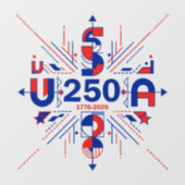 Autocollant Pour Fenêtre America’s 250th anniversary (Feuille)
