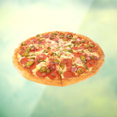 Autocollant Pour Fenêtre American Bacon Fromage Fromage Fromage Pizza Shop (Feuille 3)