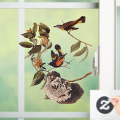 Autocollant Pour Fenêtre American Redstart Audubon Birds and Wasp Nest (Maison)