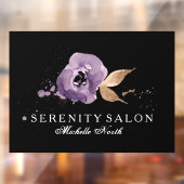 Autocollant Pour Fenêtre Améthyste floral d'aquarelle violet ID294 (Feuille 2)