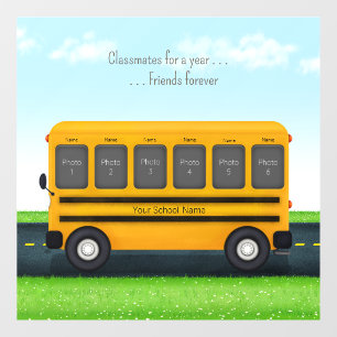 Autocollant Pour Fenêtre Amis de l'école Bus scolaire personnalisé 6 Photos