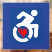 Autocollant Pour Fenêtre Amour Handicap (Feuille 2)