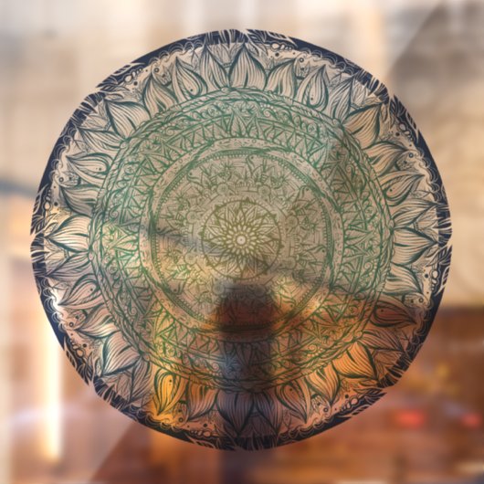 Autocollant Pour Fenêtre Amoureux de la nature Mandala Art Mandalas Design (Feuille 2)
