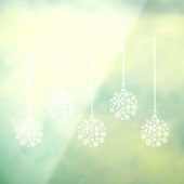 Autocollant Pour Fenêtre Ampoules à flocon blanc_ pack de cinq clin de fenê (Feuille 3)