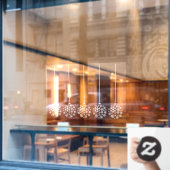 Autocollant Pour Fenêtre Ampoules de flocon blanc_ pack de cinq clins de fe (Fenêtre de café)