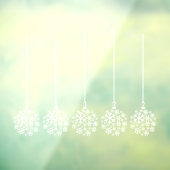 Autocollant Pour Fenêtre Ampoules de flocon blanc_ pack de cinq clins de fe (Feuille 3)