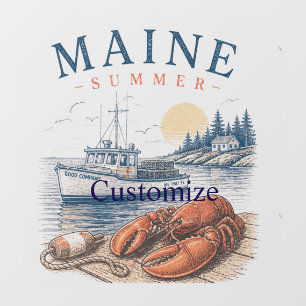 Autocollant Pour Fenêtre Amusement d'été au homard du Maine Thunder_Cove