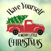 Autocollant Pour Fenêtre Amusez-Vous Un Joyeux Petit Camion Arbre De Noël (Feuille 3)