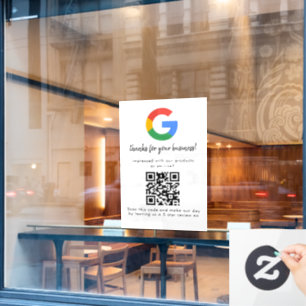 Autocollant Pour Fenêtre Analyse du site Web des avis Google du logo d'entr