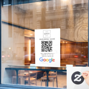 Autocollant Pour Fenêtre Analyse du site Web des avis Google du logo d'entr