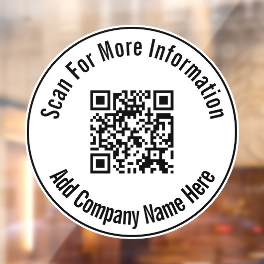 Autocollant Pour Fenêtre Analyser le code QR Ajouter un nom d'entreprise ic (Feuille 2)